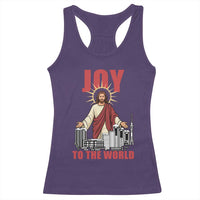 Jesus Christmas Racerback Tank Top Joy To The World Christian - Wonder Print Shop