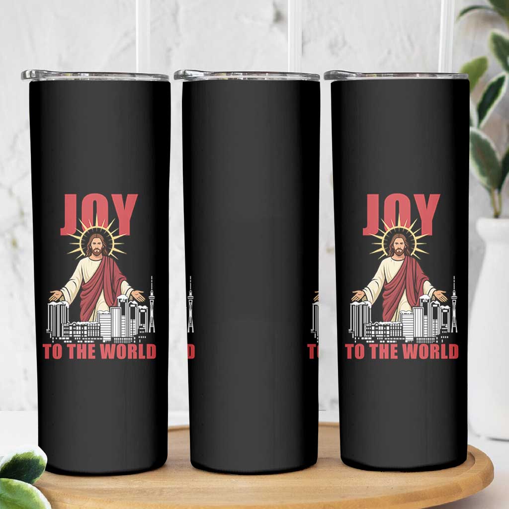 Jesus Christmas Skinny Tumbler Joy To The World Christian - Wonder Print Shop