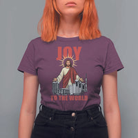 Jesus Christmas T Shirt For Women Joy To The World Christian - Wonder Print Shop