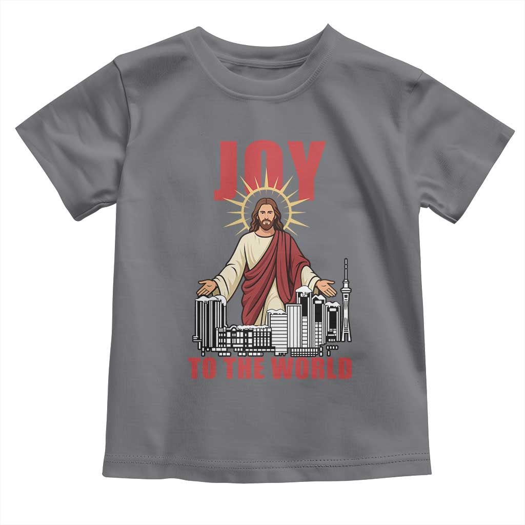 Jesus Christmas Toddler T Shirt Joy To The World Christian - Wonder Print Shop