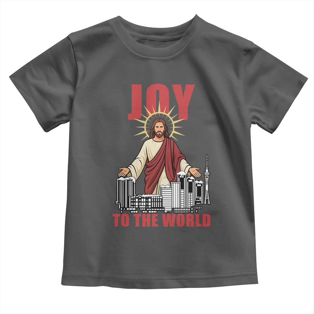 Jesus Christmas Toddler T Shirt Joy To The World Christian - Wonder Print Shop