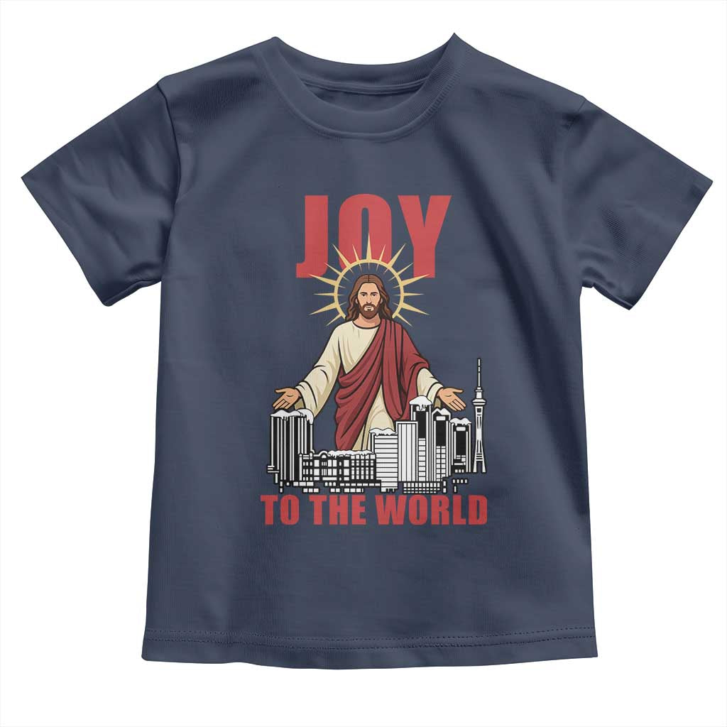 Jesus Christmas Toddler T Shirt Joy To The World Christian - Wonder Print Shop