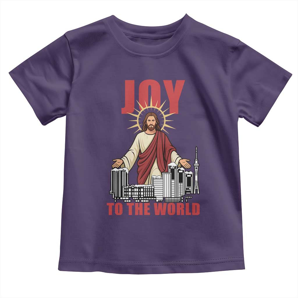 Jesus Christmas Toddler T Shirt Joy To The World Christian - Wonder Print Shop