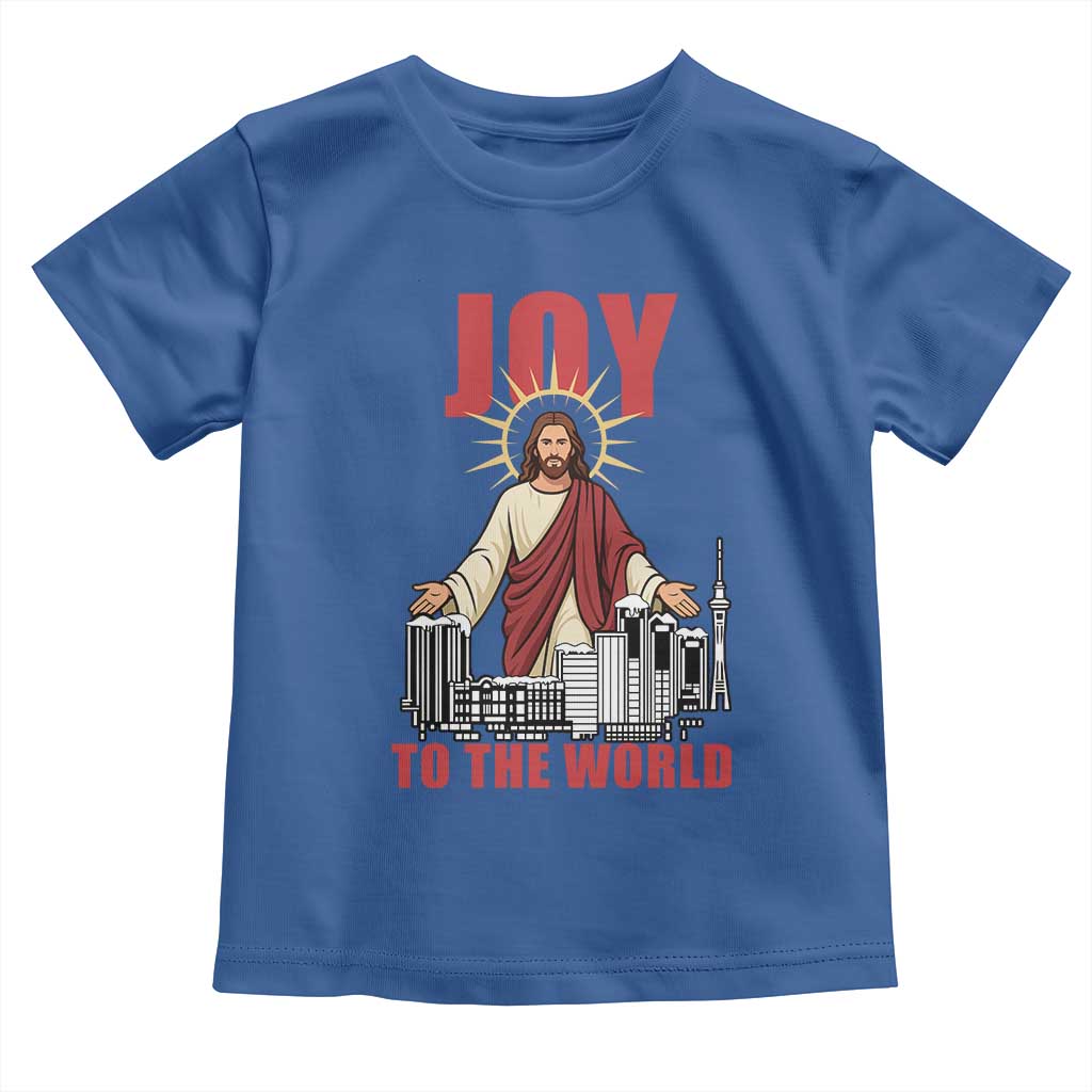 Jesus Christmas Toddler T Shirt Joy To The World Christian - Wonder Print Shop
