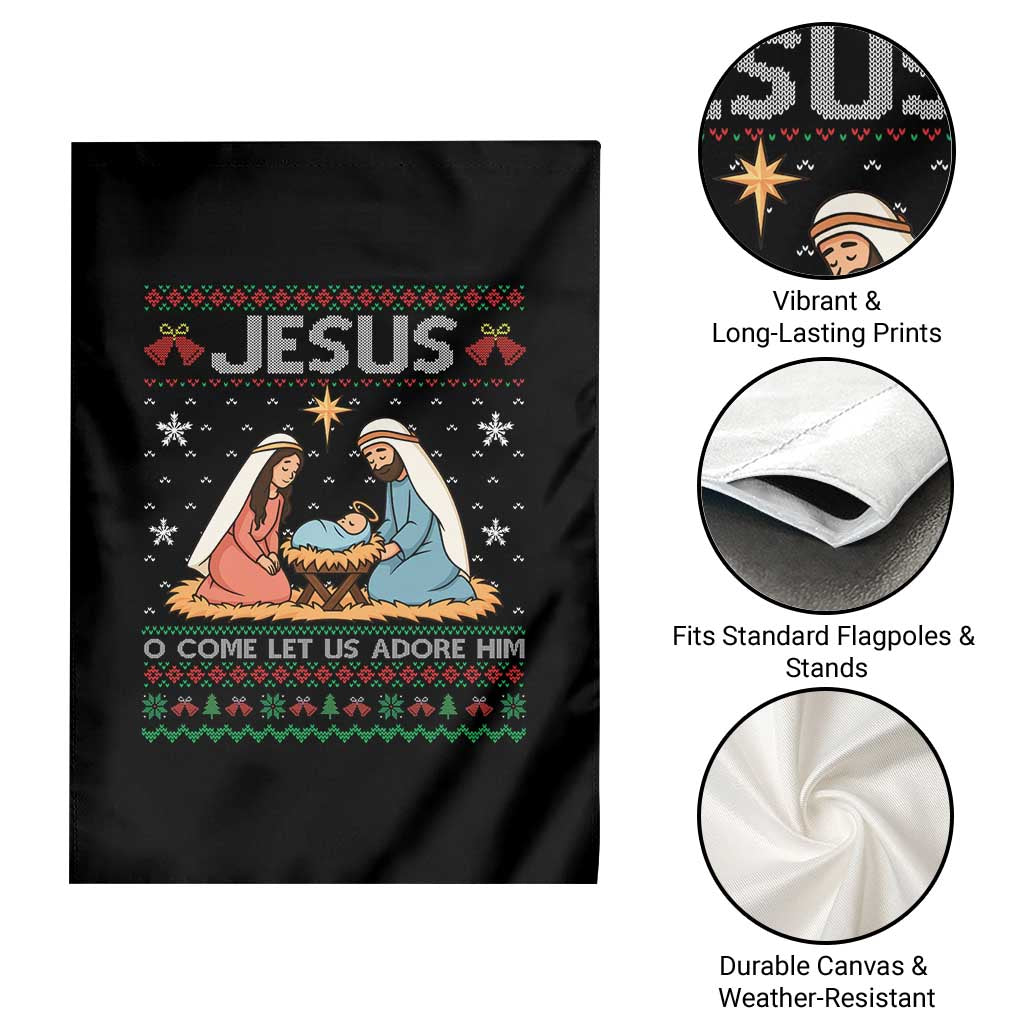 Nativity Scene Christmas Garden Flag Baby Jesus Christian Xmas - Wonder Print Shop