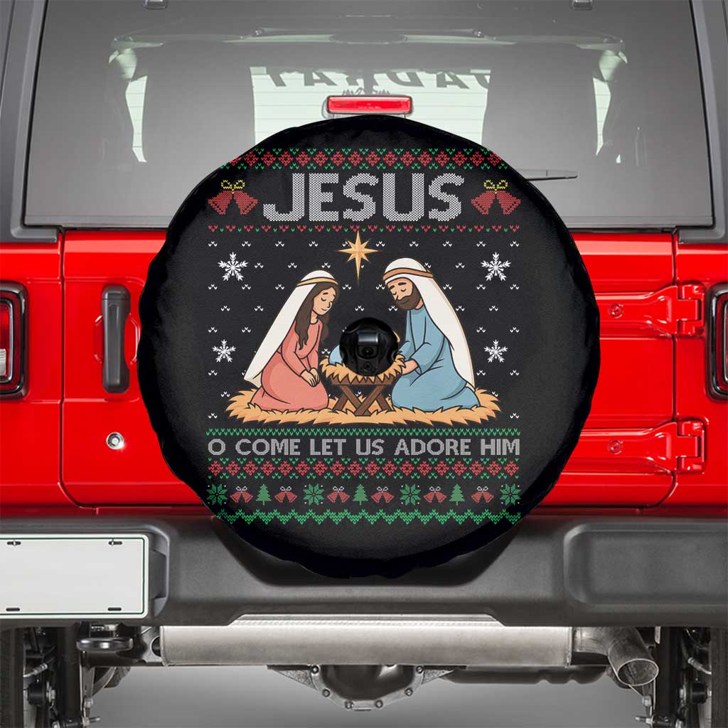 Nativity Scene Christmas Spare Tire Cover Baby Jesus Christian Xmas - Wonder Print Shop