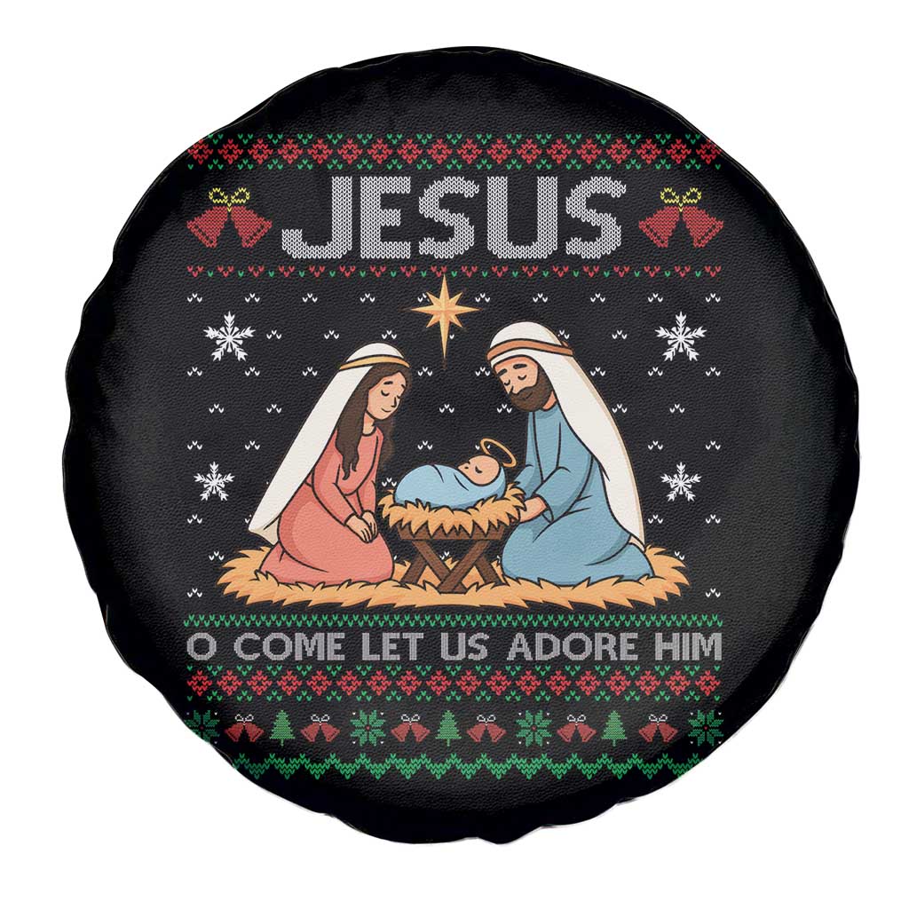 Nativity Scene Christmas Spare Tire Cover Baby Jesus Christian Xmas - Wonder Print Shop