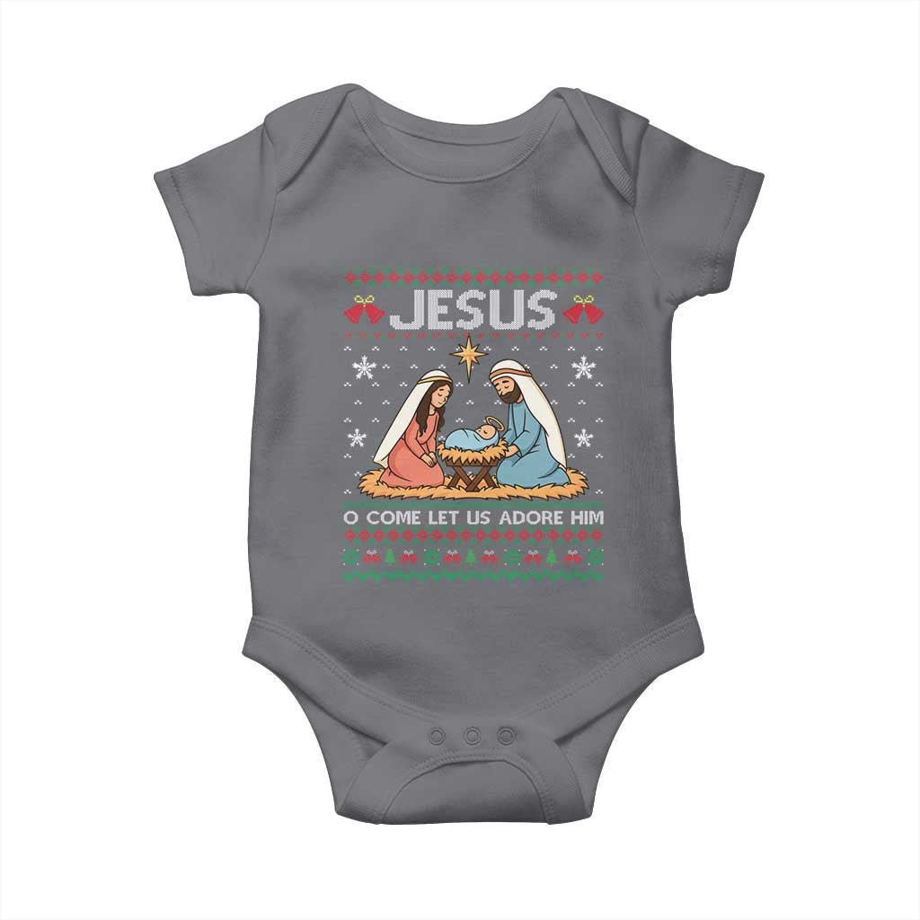 Nativity Scene Christmas Baby Onesie Baby Jesus Christian Xmas - Wonder Print Shop