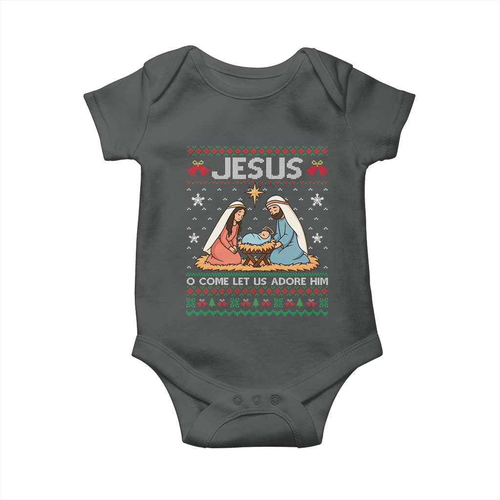 Nativity Scene Christmas Baby Onesie Baby Jesus Christian Xmas - Wonder Print Shop