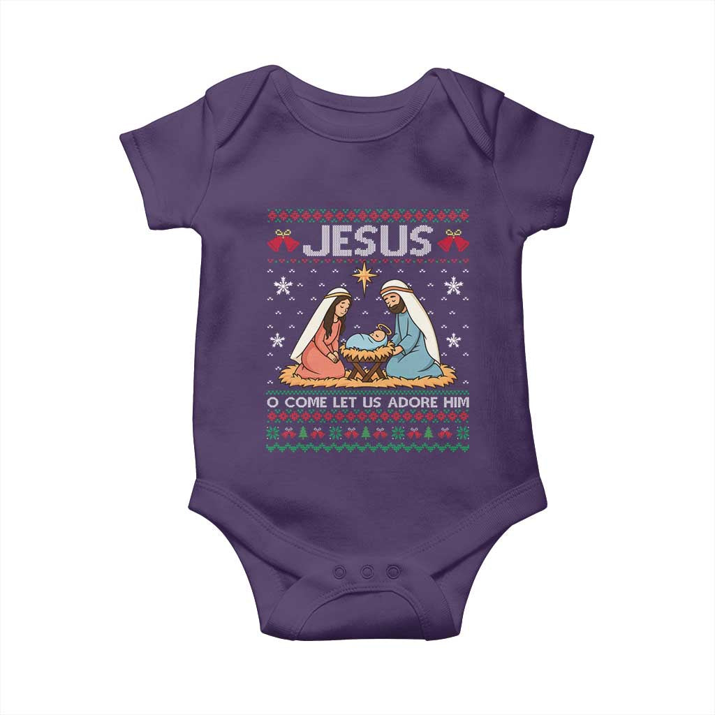 Nativity Scene Christmas Baby Onesie Baby Jesus Christian Xmas - Wonder Print Shop