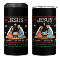 Nativity Scene Christmas 4 in 1 Can Cooler Tumbler Baby Jesus Christian Xmas - Wonder Print Shop