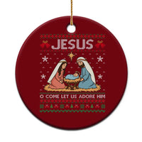 Nativity Scene Xmas Ceramic Ornament Baby Jesus Christian Xmas - Wonder Print Shop