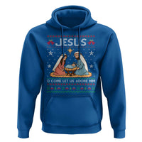 Nativity Scene Christmas Hoodie Baby Jesus Christian Xmas - Wonder Print Shop