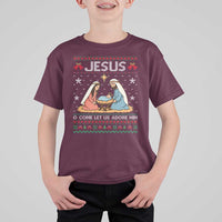 Nativity Scene Christmas T Shirt For Kid Baby Jesus Christian Xmas - Wonder Print Shop