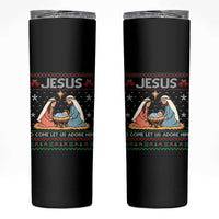 Nativity Scene Christmas Skinny Tumbler Baby Jesus Christian Xmas - Wonder Print Shop
