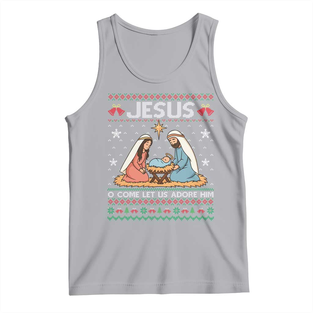 Nativity Scene Christmas Tank Top Baby Jesus Christian Xmas - Wonder Print Shop