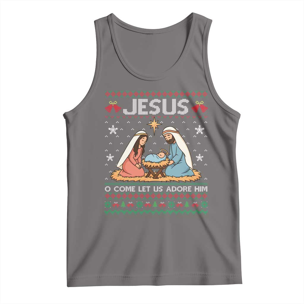 Nativity Scene Christmas Tank Top Baby Jesus Christian Xmas - Wonder Print Shop