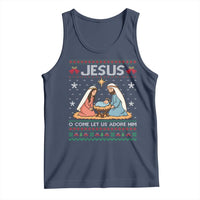 Nativity Scene Christmas Tank Top Baby Jesus Christian Xmas - Wonder Print Shop