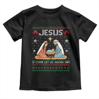 Nativity Scene Christmas Toddler T Shirt Baby Jesus Christian Xmas - Wonder Print Shop