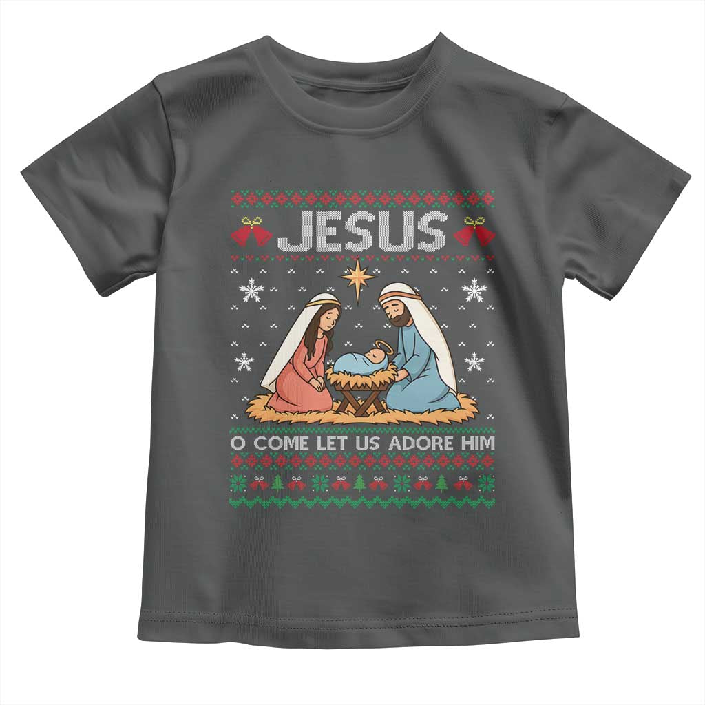 Nativity Scene Christmas Toddler T Shirt Baby Jesus Christian Xmas - Wonder Print Shop