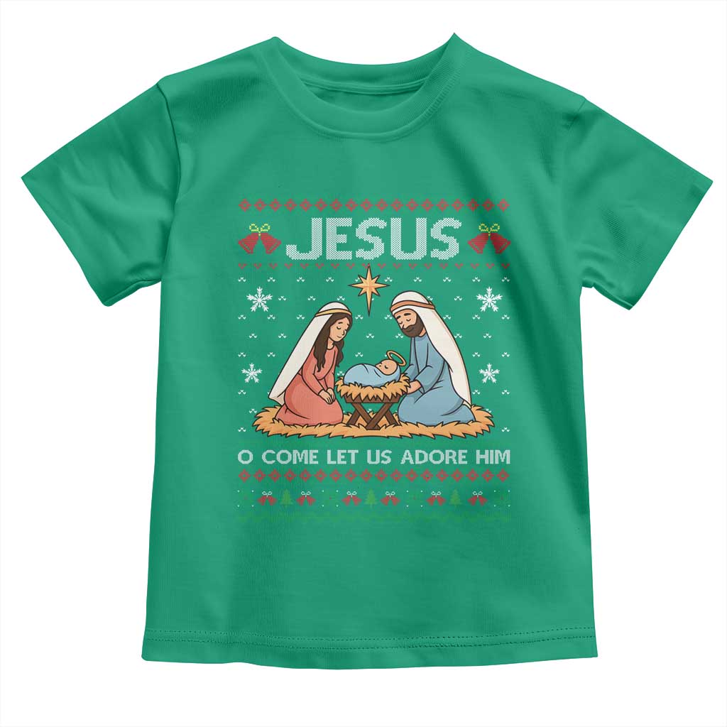 Nativity Scene Christmas Toddler T Shirt Baby Jesus Christian Xmas - Wonder Print Shop