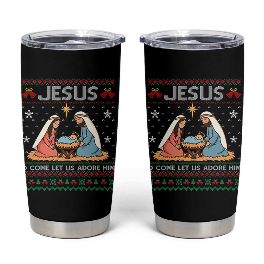 Nativity Scene Christmas Tumbler Cup Baby Jesus Christian Xmas - Wonder Print Shop