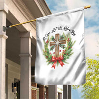 Cross Christmas Garden Flag O Come Let Us Adove Him - Wonder Print Shop