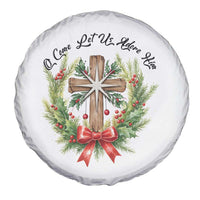 Cross Christmas Spare Tire Cover O Come Let Us Adove Him - Wonder Print Shop
