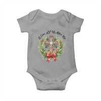 Cross Christmas Baby Onesie O Come Let Us Adove Him - Wonder Print Shop