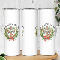 Cross Christmas Skinny Tumbler O Come Let Us Adove Him - Wonder Print Shop