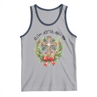 Cross Christmas Tank Top O Come Let Us Adove Him - Wonder Print Shop