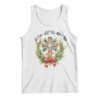 Cross Christmas Tank Top O Come Let Us Adove Him - Wonder Print Shop