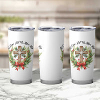 Cross Christmas Tumbler Cup O Come Let Us Adove Him - Wonder Print Shop