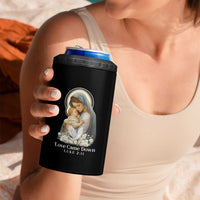 Christian Christmas 4 in 1 Can Cooler Tumbler Love Came Down Luke 2:11 - Wonder Print Shop