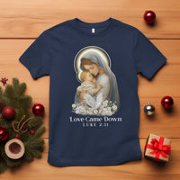 Christian Christmas T Shirt Love Came Down Luke 2:11 - Wonder Print Shop