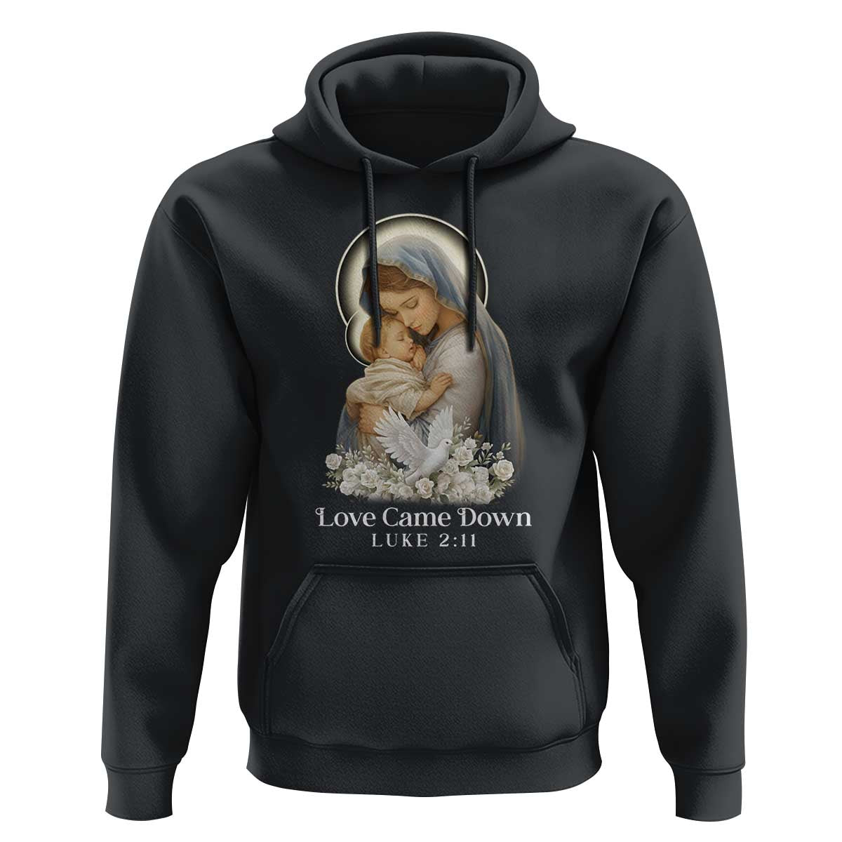 Christian Christmas Hoodie Love Came Down Luke 2:11 - Wonder Print Shop