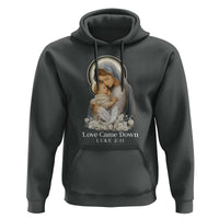 Christian Christmas Hoodie Love Came Down Luke 2:11 - Wonder Print Shop