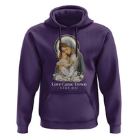 Christian Christmas Hoodie Love Came Down Luke 2:11 - Wonder Print Shop