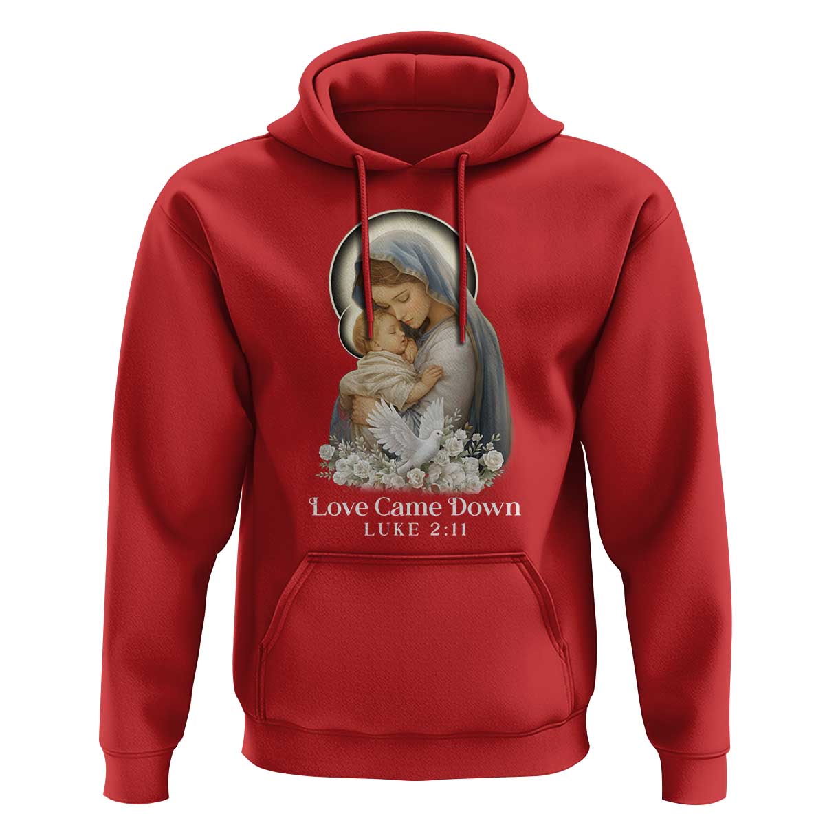 Christian Christmas Hoodie Love Came Down Luke 2:11 - Wonder Print Shop