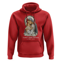 Christian Christmas Hoodie Love Came Down Luke 2:11 - Wonder Print Shop