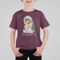 Christian Christmas T Shirt For Kid Love Came Down Luke 2:11 - Wonder Print Shop
