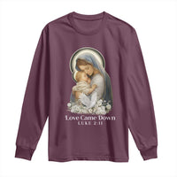 Christian Christmas Long Sleeve Shirt Love Came Down Luke 2:11 - Wonder Print Shop