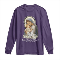 Christian Christmas Long Sleeve Shirt Love Came Down Luke 2:11 - Wonder Print Shop