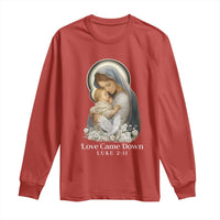 Christian Christmas Long Sleeve Shirt Love Came Down Luke 2:11 - Wonder Print Shop