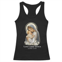 Christian Christmas Racerback Tank Top Love Came Down Luke 2:11 - Wonder Print Shop