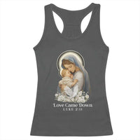 Christian Christmas Racerback Tank Top Love Came Down Luke 2:11 - Wonder Print Shop