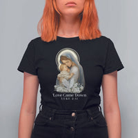 Christian Christmas T Shirt For Women Love Came Down Luke 2:11 - Wonder Print Shop