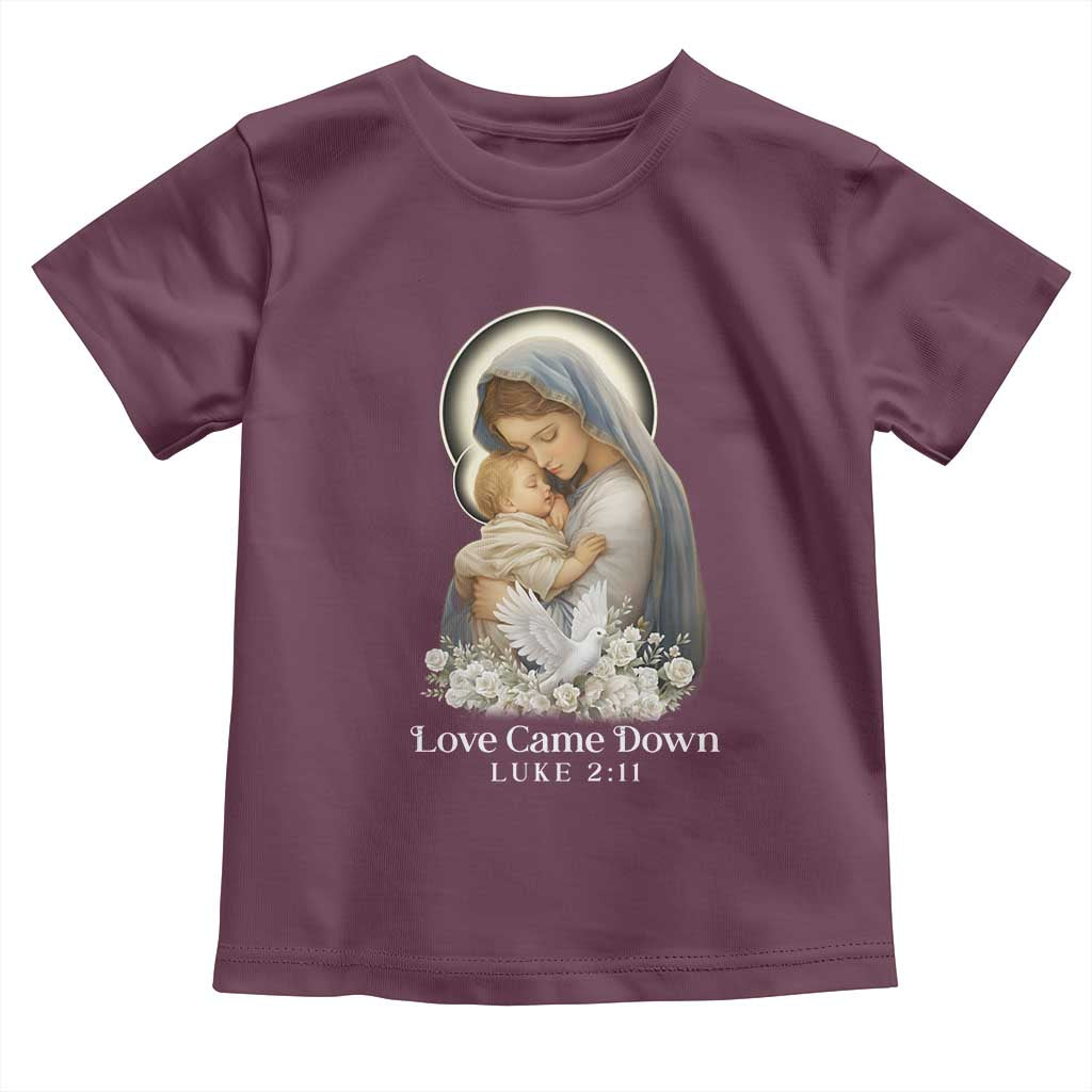 Christian Christmas Toddler T Shirt Love Came Down Luke 2:11 - Wonder Print Shop