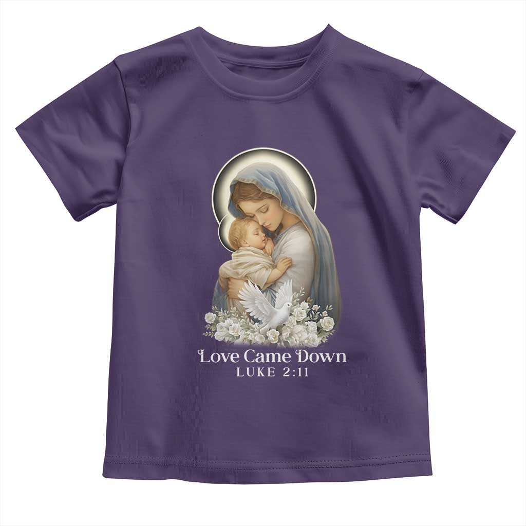 Christian Christmas Toddler T Shirt Love Came Down Luke 2:11 - Wonder Print Shop