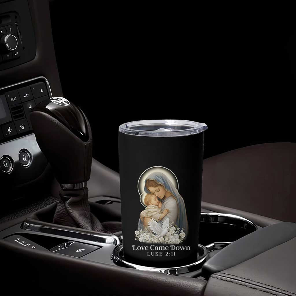 Christian Christmas Tumbler Cup Love Came Down Luke 2:11 - Wonder Print Shop